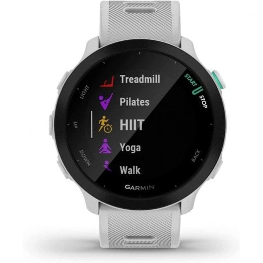Garmin Forerunner 55 Bluetooth GPS 42mm MIP Weiß 5ATM Pulsmonitor Schlaftracking
