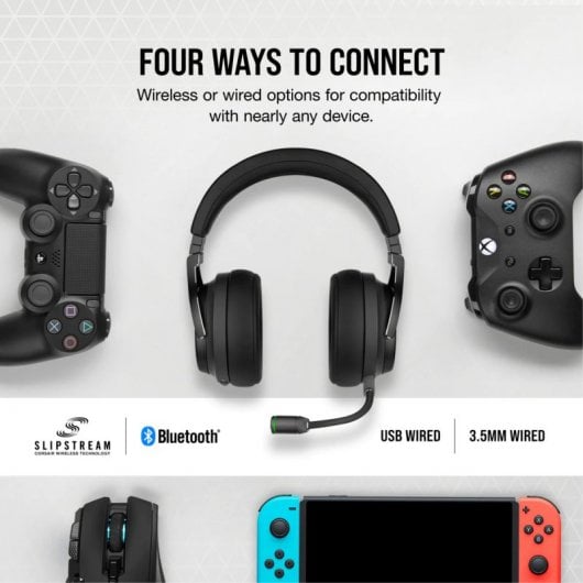 Corsair VIRTUOSO RGB WIRELESS XT Slate Headset Gaming Sem Fios