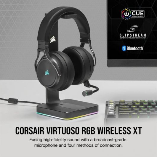 Corsair VIRTUOSO RGB WIRELESS XT Slate Headset Gaming Sem Fios