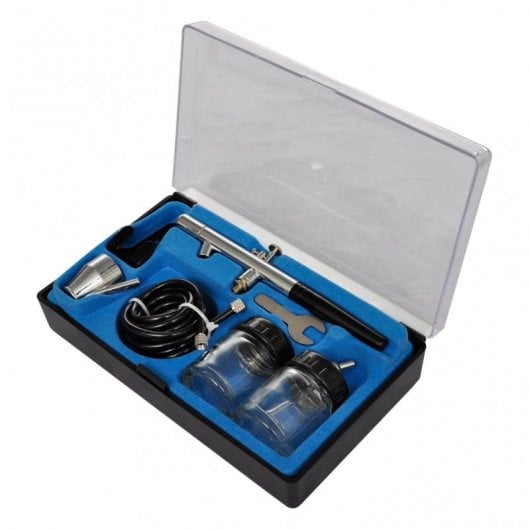 Compresseur aérographe VidaXL 3L 125W + 2 pistolets