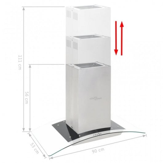 VidaXL Campana Decorativa 90cm Plateado