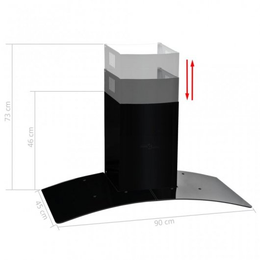 VidaXL Campana Decorativa 90cm D Negra