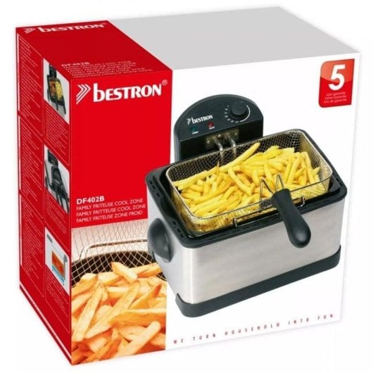Friggitrice Bestron DF402B Finestra 4,5L 2000W Acciaio Inox