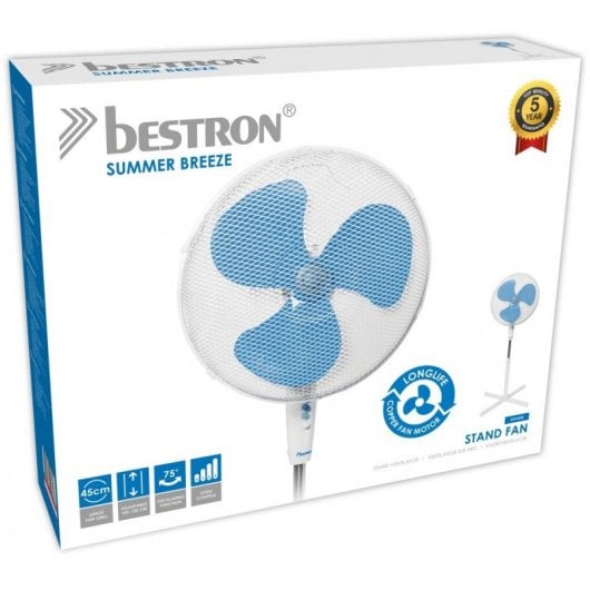 Ventilateur sur pied Bestron 45W Blanc