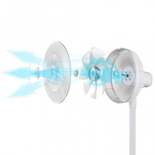 Domo Ventilador de Pie con Mando a Distancia 45W Blanco