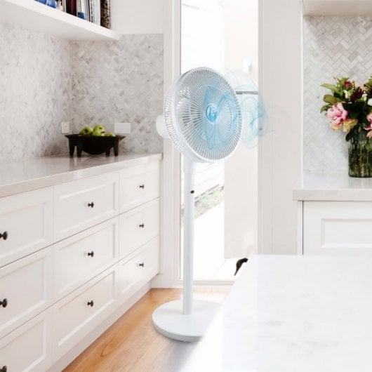 Domo Ventilador de Pie con Mando a Distancia 45W Blanco