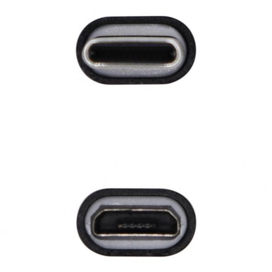 Adattatore Aisens da USB-C a MicroUSB maschio/femmina nero