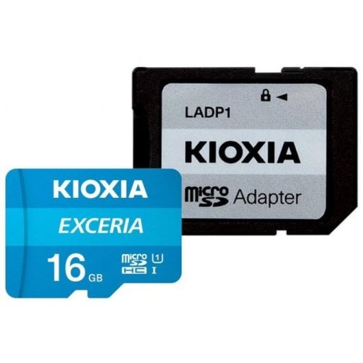 Kioxia Exceria MicroSDHC 16GB Classe 10 UHS-I + Adattatore SD