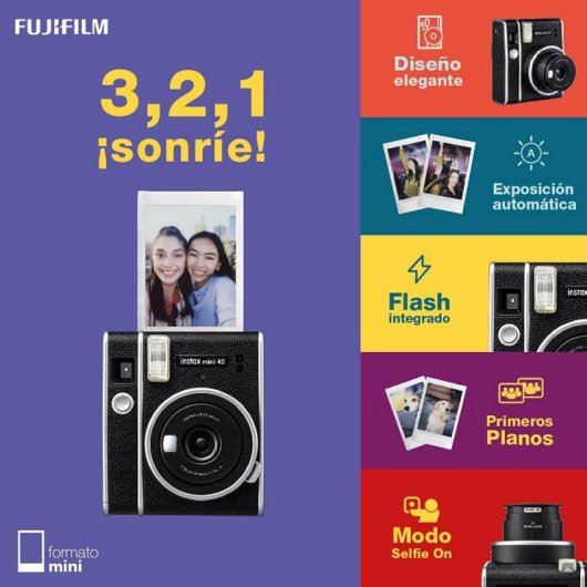 FujiFilm Instax Mini 40 Cámara Instantánea Negra