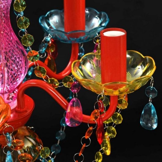 VidaXL Lampadario con Cristalli 5XE14 Multicolor