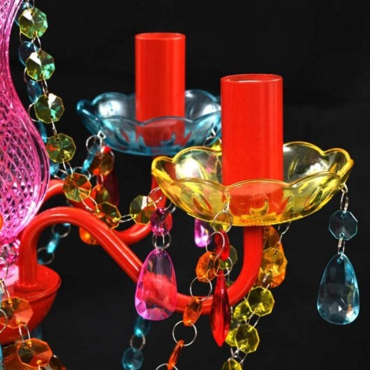 VidaXL Lampadario con Cristalli 5XE14 Multicolor