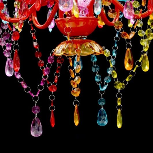VidaXL Lampadario con Cristalli 5XE14 Multicolor