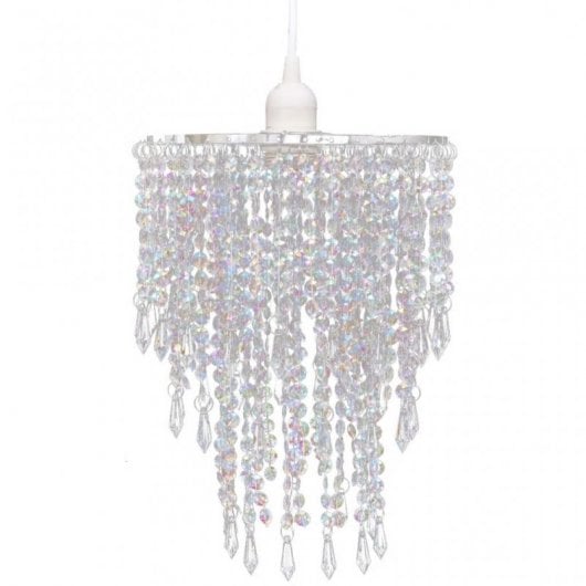 VidaXL Lampada a Sospensione con Cristalli E27 22,5x30,5cm