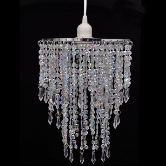 VidaXL Lampada a Sospensione con Cristalli E27 22,5x30,5cm