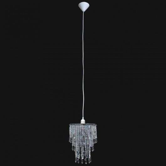 VidaXL Lampada a Sospensione con Cristalli E27 22,5x30,5cm