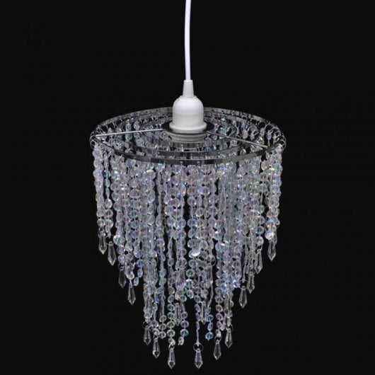 VidaXL Lampada a Sospensione con Cristalli E27 22,5x30,5cm