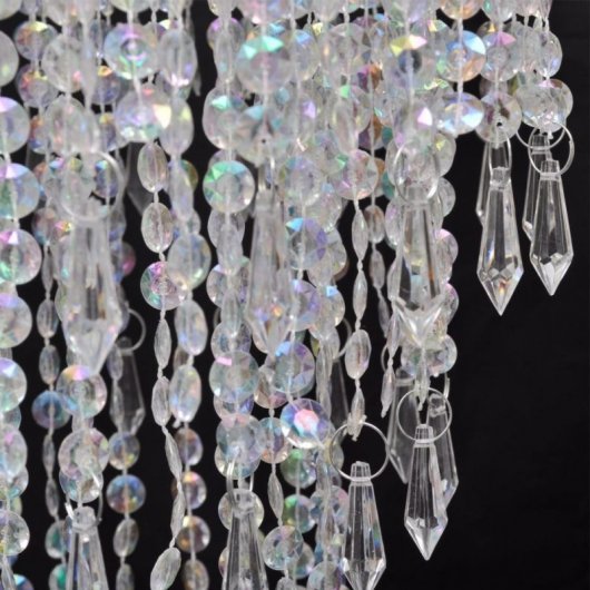 VidaXL Lampada a Sospensione con Cristalli E27 22,5x30,5cm