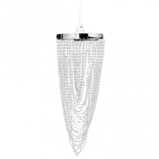 VidaXL Lámpara Colgante con Cristales 22x58cm