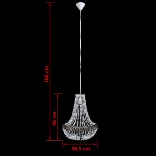 VidaXL Lampadario E27 Cristallo