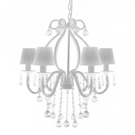 VidaXL Lustre 2300 Cristaux 6xE14 Blanc