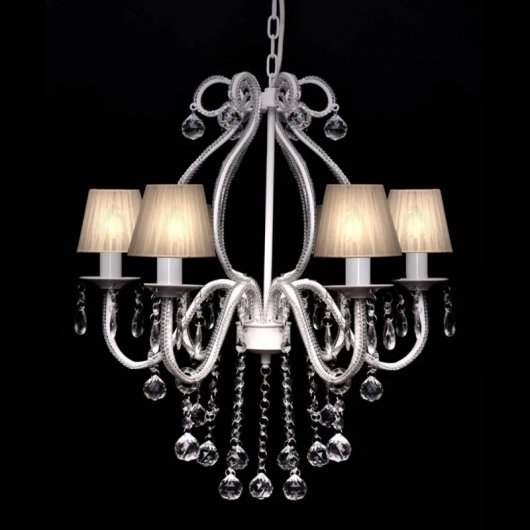 VidaXL Lustre 2300 Cristaux 6xE14 Blanc