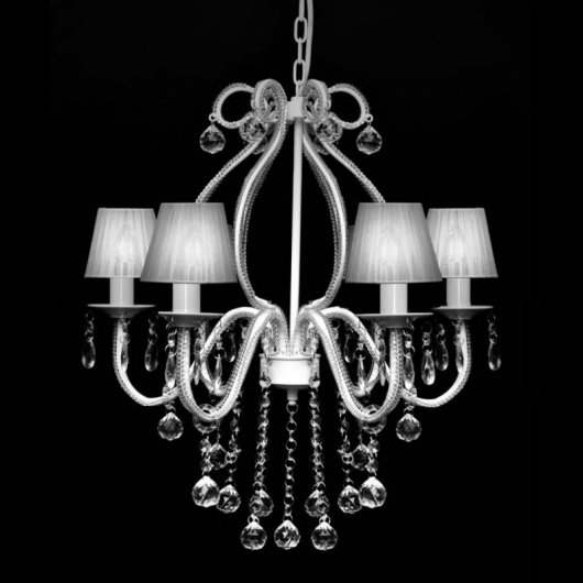 VidaXL Lustre 2300 Cristaux 6xE14 Blanc
