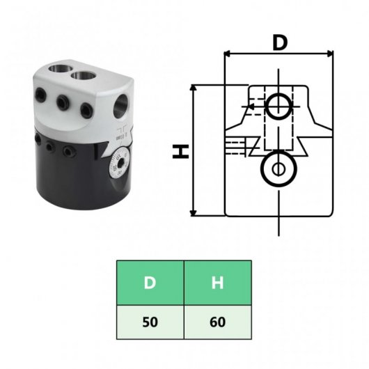 VidaXL Cabeza Perforadora MT3 para Torno/Fresadora