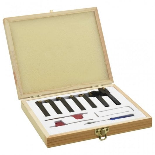 VidaXL Set di utensili per tornitura indicizzabili 8x8mm 12 pezzi