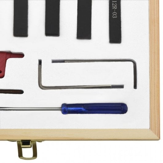 VidaXL Set di utensili per tornitura indicizzabili 8x8mm 12 pezzi
