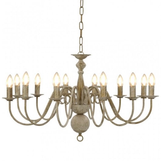 VidaXL Lustre 12xE14 Vintage Blanc