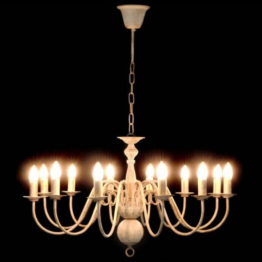 VidaXL Lustre 12xE14 Vintage Blanc