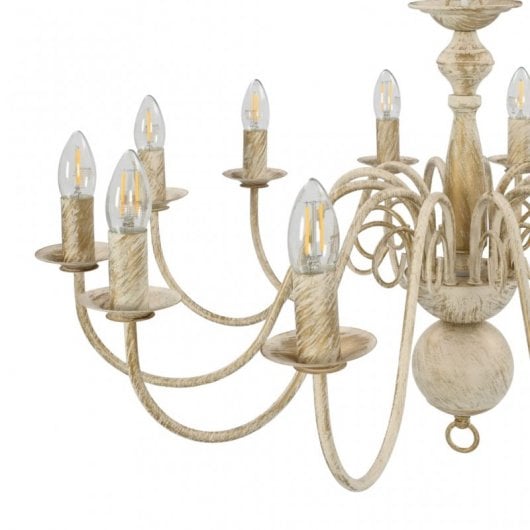 VidaXL Lustre 12xE14 Vintage Blanc