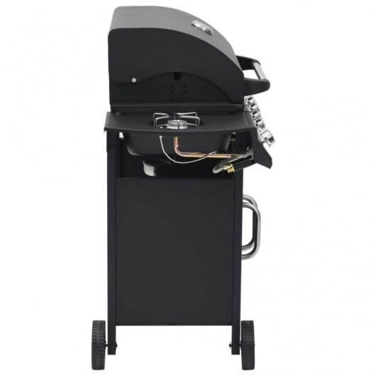 VidaXL Barbacoa de Gas 4+1 Fogones Negra