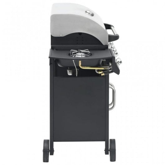 VidaXL Barbacoa de Gas 4+1 Fogones Negra/Plata