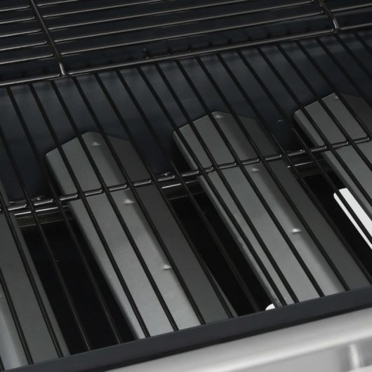 VidaXL Barbacoa de Gas 4+1 Fogones Negra/Plata