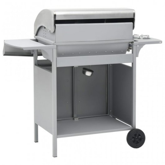 VidaXL Barbacoa de Gas 4+1 Fogones Plata