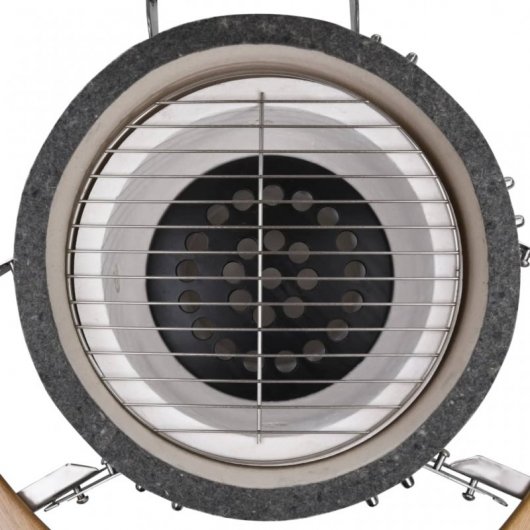 VidaXL Kamado Barbacoa con Ahumador 44cm Negra