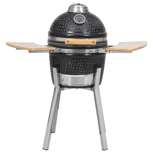 VidaXL Kamado Barbacoa con Ahumador 81cm Negra