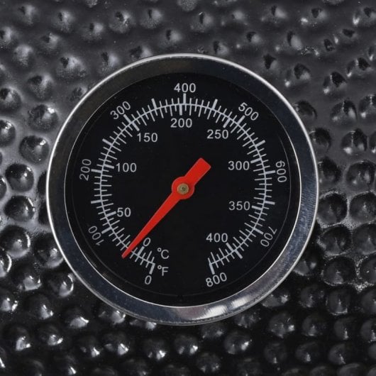 VidaXL Kamado Barbacoa con Ahumador 81cm Negra