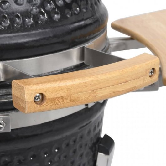 VidaXL Kamado Barbacoa con Ahumador 81cm Negra
