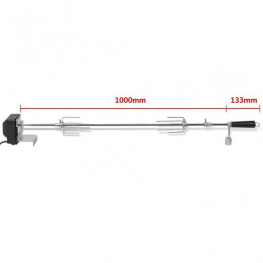 VidaXL Espetón Eléctrico para Asados 1000mm 4W Negro