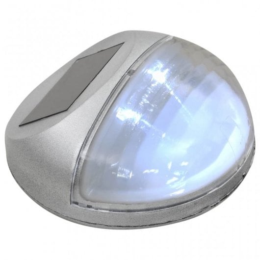 VidaXL Confezione da 12 Faretti LED Solari da Parete per Esterno Argento
