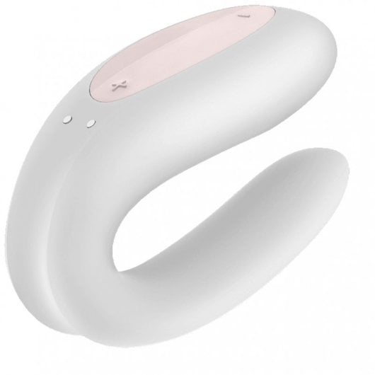 Satisfyer Double Joy Vibrador para Parejas Blanco/Oro Rosa
