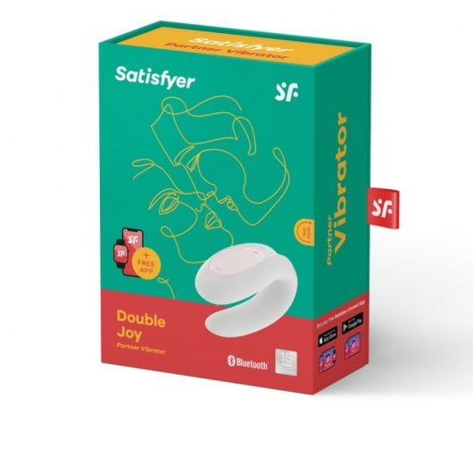 Satisfyer Double Joy Vibrador para Parejas Blanco/Oro Rosa