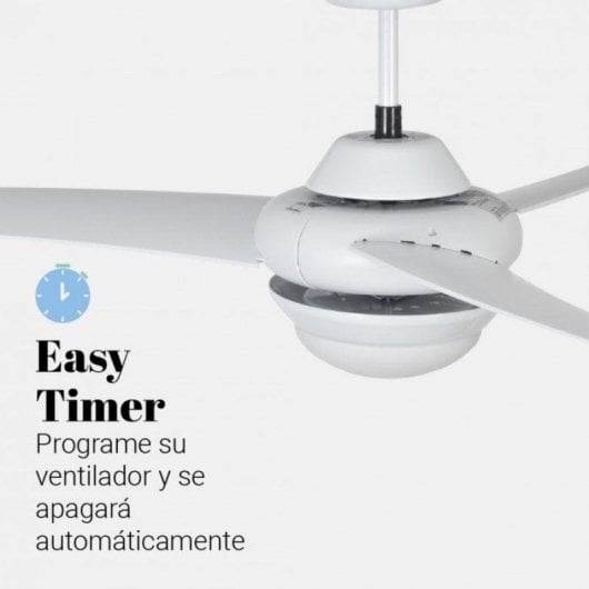 Ventilateur de Plafond Universel Bleu Mistral avec Lumière et Télécommande 70W Blanc