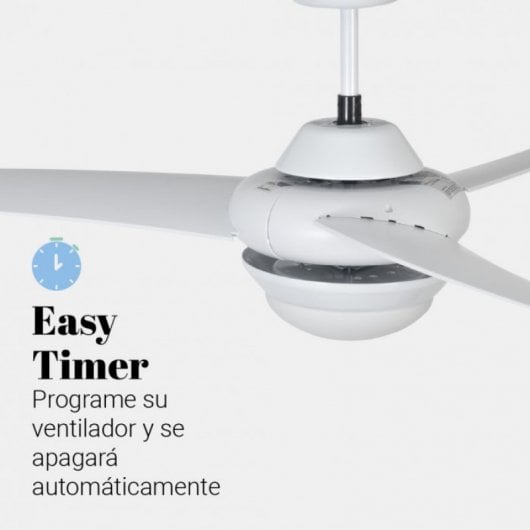 Ventilatore da soffitto universale Mistral Blu con Luce e Controllo 70W Bianco