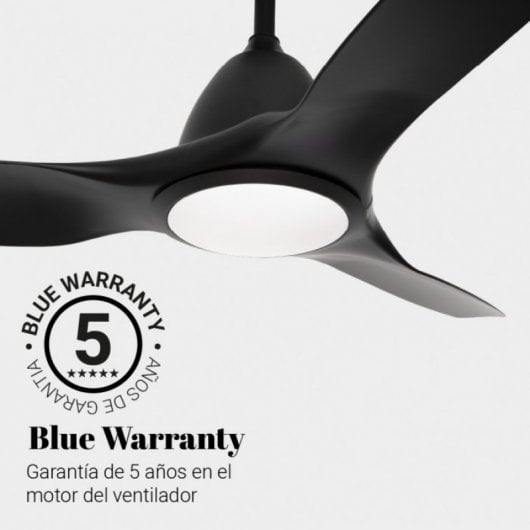 Universal Blue Alisios Ventilador de Techo con Luz y Mando 26W Negro