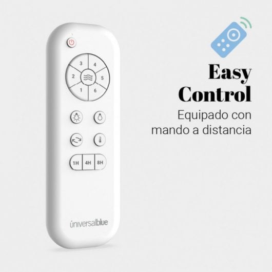 Universal Blue Alisios Ventilador de Techo con Luz y Mando 26W Negro