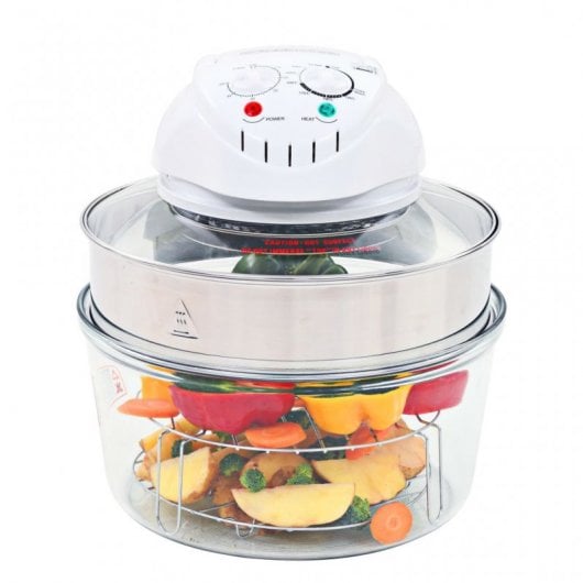 VidaXL Horno de Convección Halógeno 17L 1400W Transparente