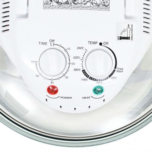 VidaXL Horno de Convección Halógeno 17L 1400W Transparente